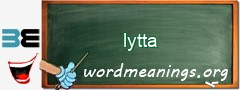 WordMeaning blackboard for lytta